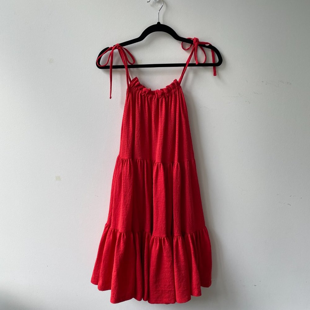 H&M TIERED RED DRESS - Picture 2 of 9